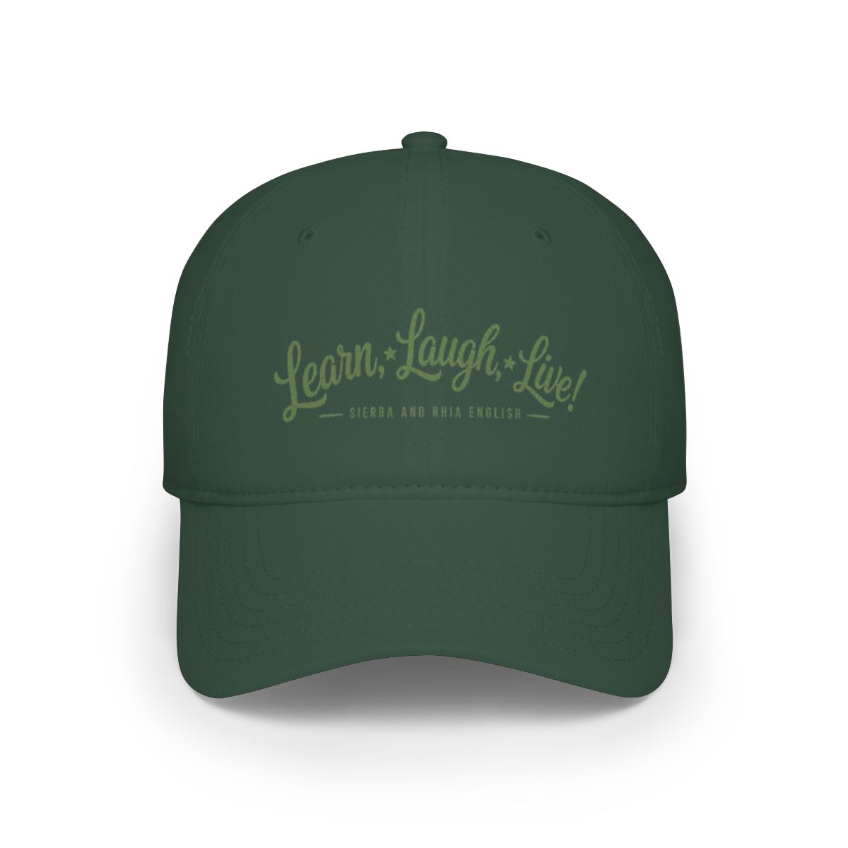 Sierra and Rhia English "Learn, Laugh, Live!" Hat - alternate angle 5, merchandise