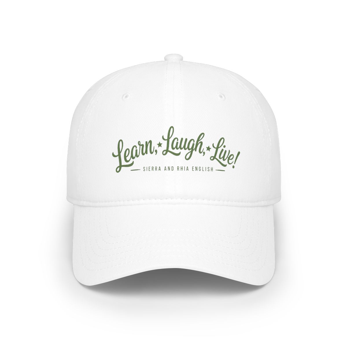 Sierra and Rhia English "Learn, Laugh, Live!" Hat - alternate angle 4, merchandise