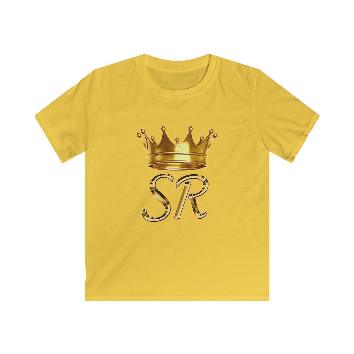 Gold Crown SR Initials Kids Tee | Monogram Crown Shirt Sierra and Rhia English