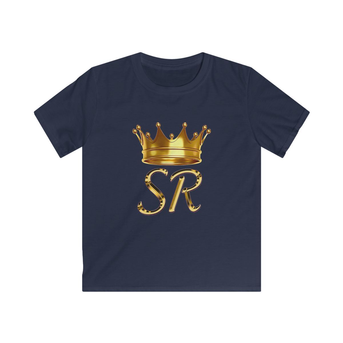 Gold Crown SR Initials Kids Tee | Monogram Crown Shirt Sierra and Rhia English - Official apparel merchandise