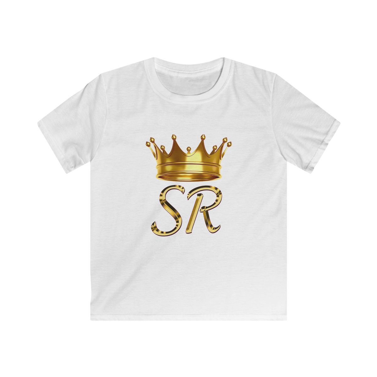 Gold Crown SR Initials Kids Tee | Monogram Crown Shirt Sierra and Rhia English - Official apparel merchandise